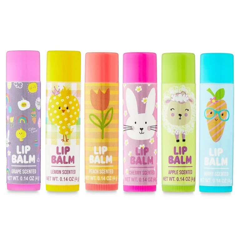 Easter Fruit Scented Lip Balm Set, 6 Pieces, by Way To Celebrate | Walmart (US)