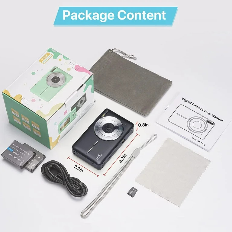 Digital Camera Kids Camera FHD 1080P 44MP Youtube Vlogging Camera 16X Zoom Portable Digital Camer... | Walmart (US)