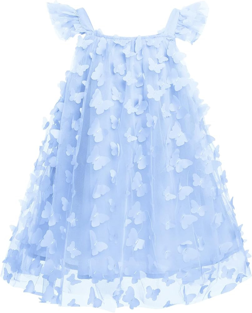 Toddler Baby Girls Butterfly Birthday Dress Cake Smash Formal Wedding Party Tulle Dresses Photo S... | Amazon (US)