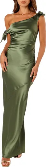 Selma One-Shoulder Satin Gown | Nordstrom