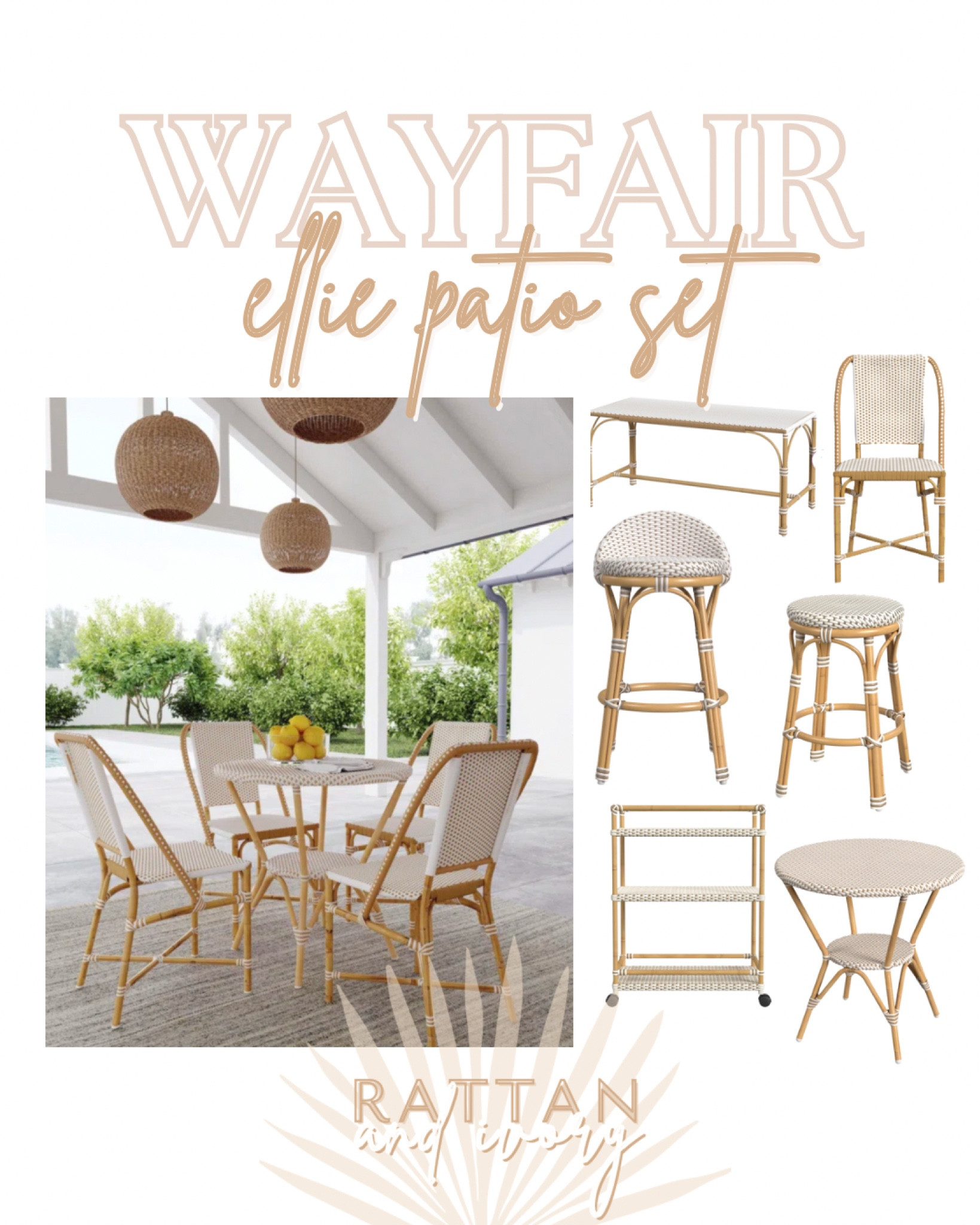 I stumbled across this patio set while searching the Wayfair Presidents’ Day Sale and I am very impressed with all the different options you can choose to build your own configuration.  They really did think of everything you need for outdoor entertaining!  Outdoor furniture, bistro set, outdoor bar cart, Wayfair, pool furniture, patio furniture, outdoor entertaining 

#LTKsalealert #LTKhome
