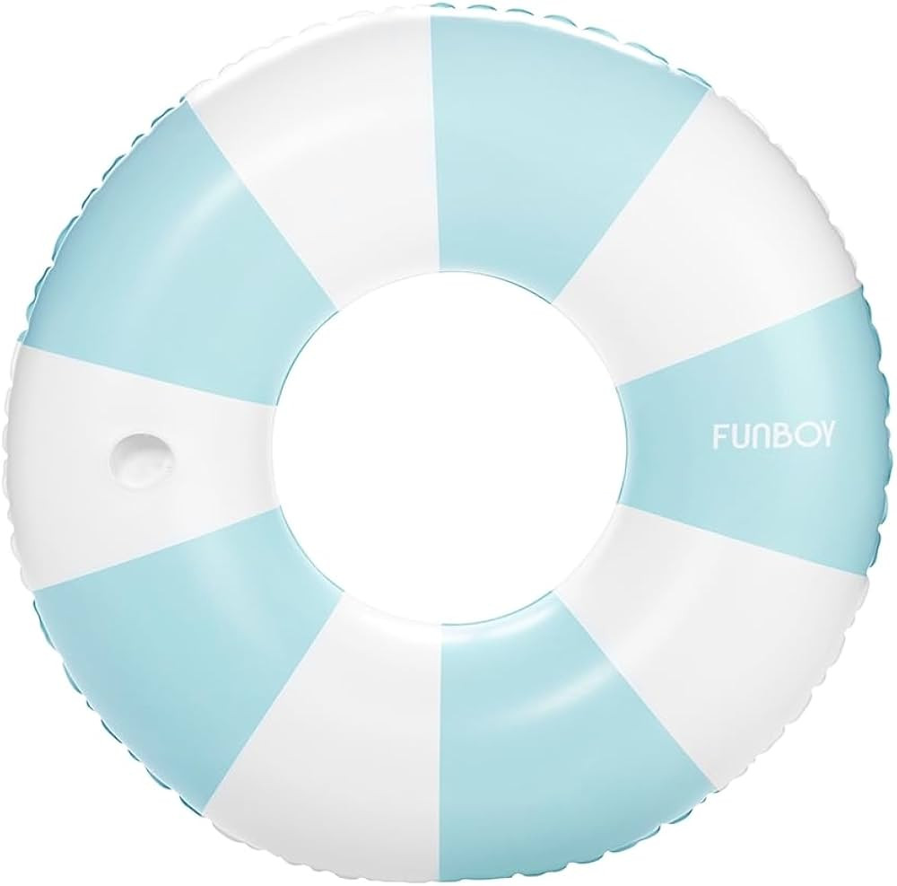 FUNBOY Giant Vintage Stripe Inflatable Tube Pool Float with Cup Holder 48" Large Pool Float for A... | Amazon (US)