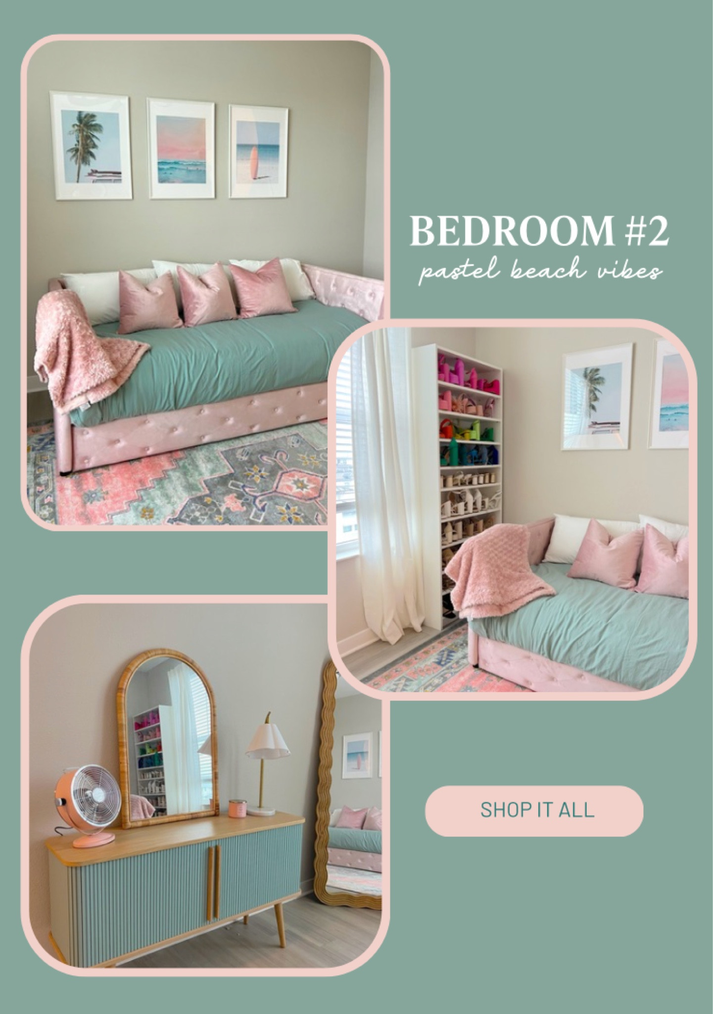 The finished bedroom for my new apartment. Obsessed with the beach house vibes🏡💗

#LTKHome