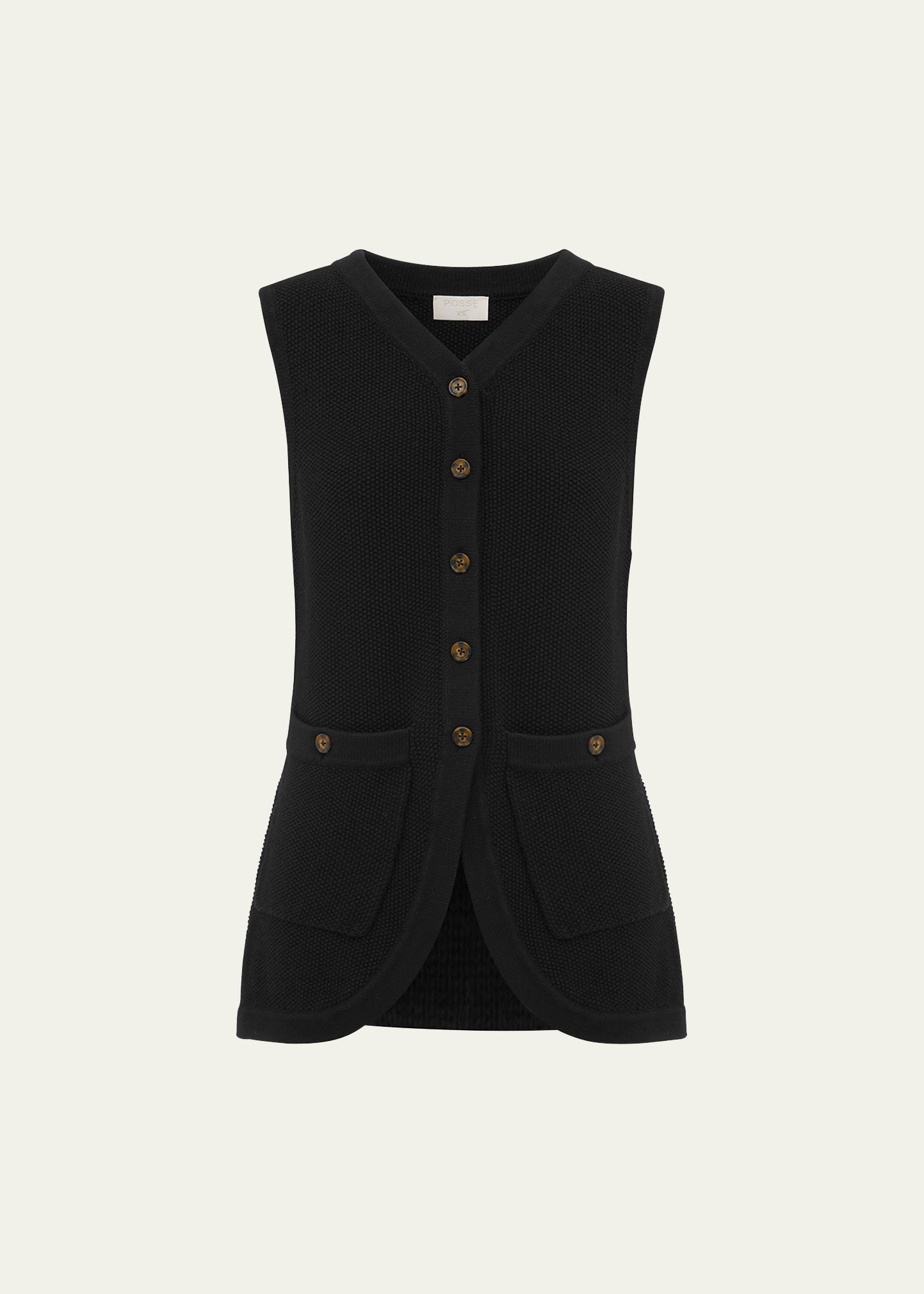 Posse Harper Honeycomb Knit Cutaway Vest | Bergdorf Goodman