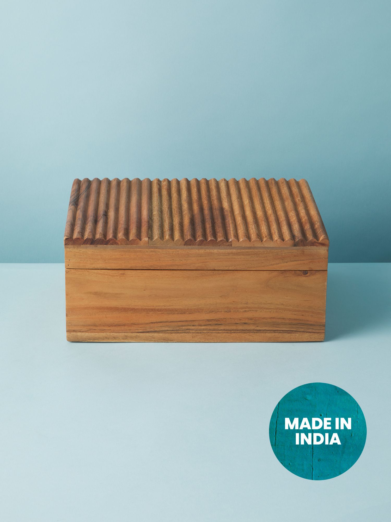8x12 Wood Textured Top Flute Box | Fall Trends | HomeGoods | HomeGoods