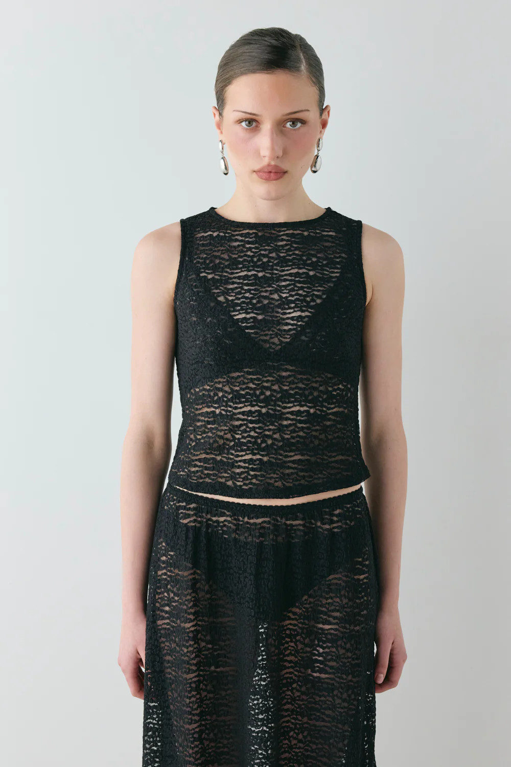 Alexis Lace Top Black | VRG Grl