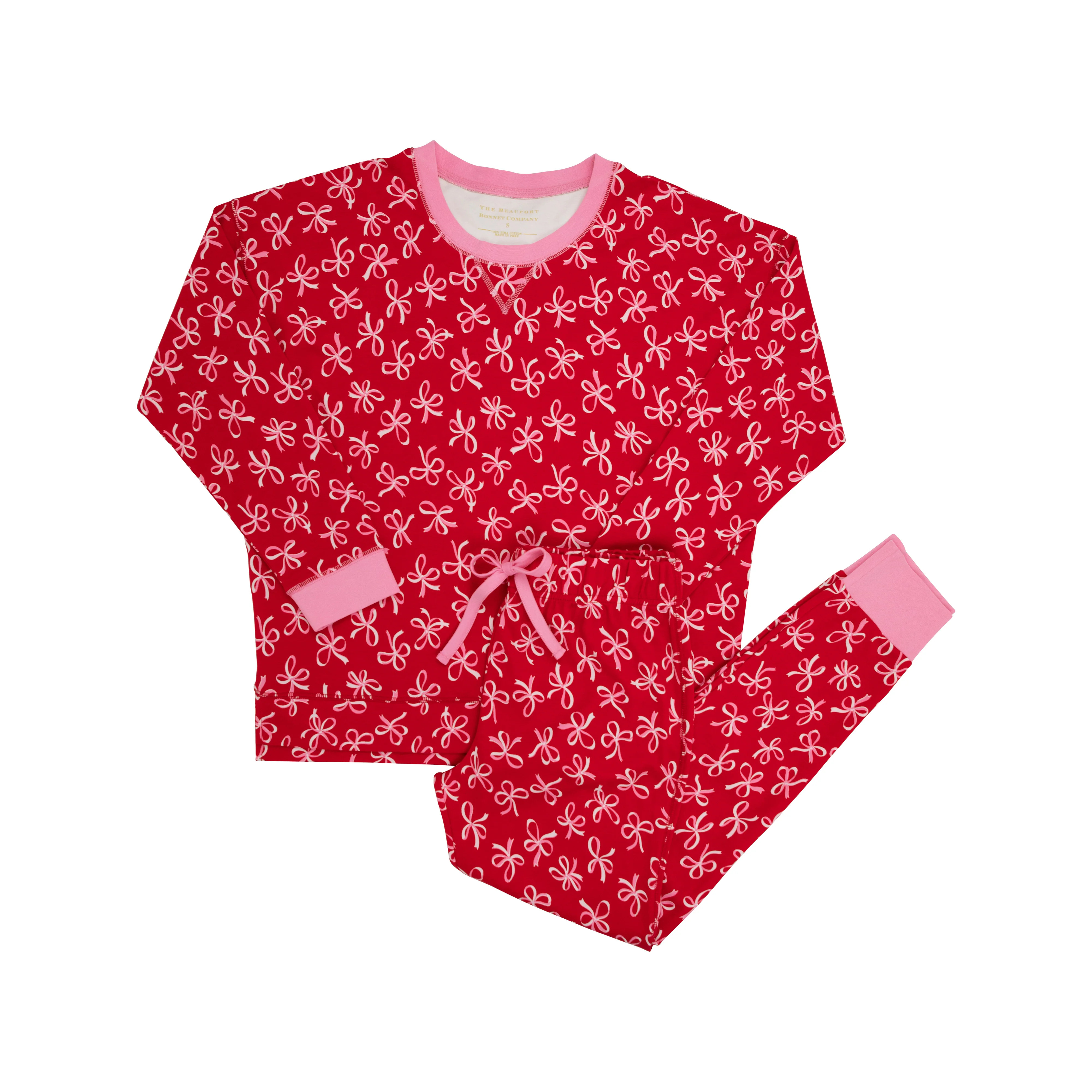 Callahan Cabernet Lounge Set - Bustling Bows with Hamptons Hot Pink | The Beaufort Bonnet Company