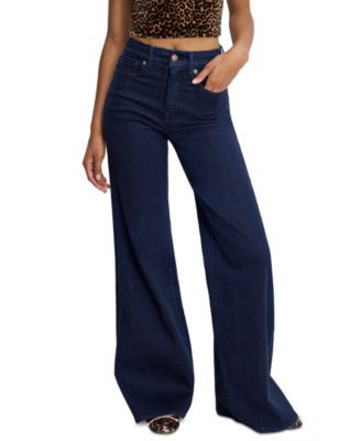 Good American Petite High-Rise Wide-Leg Ankle Jeans - Indigo1153 | Macy's