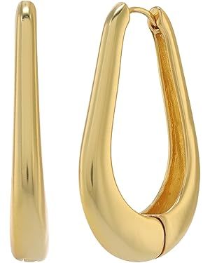 Madewell droplet large hoop Vintage Gold One Size | Amazon (US)