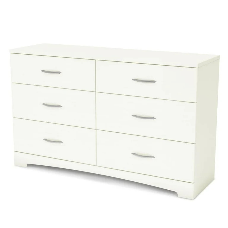 South Shore Step One 6-Drawer Double Dresser - Pure White | Walmart (US)