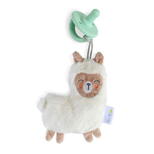 Itzy Ritzy Pacifier & Lovey Set - Includes Silicone Pacifier with Stuffed Animal Lovey - Detachable Plush Llama Binky Holder & Coordinating Mint Silicone Binky, Ideal for Ages 0 Months & Up | Amazon (US)