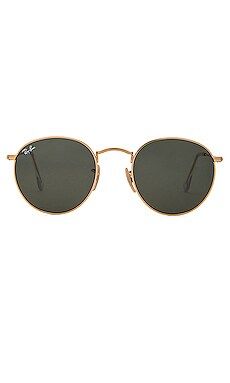 Ray-Ban Round Metal in Green Classic from Revolve.com | Revolve Clothing (Global)