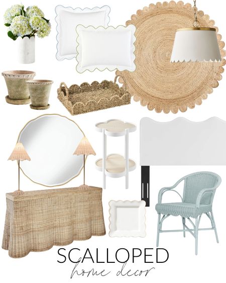 The cutest new scalloped home decor finds! Perfect for spring decorating! Includes a scalloped skirted console table, a wavy mirror, scalloped rug, scalloped chandelier, scalloped marble wine holder/vase, scalloped lamps and more! See even more finds here: https://lifeonvirginiastreet.com/scalloped-home-decor/.
.
#ltkhome #ltkseasonal #ltksalealert #ltkunder50 #ltkunder100 #ltkstyletip #ltkkids #ltkfind living room decor, bedroom decorating

#LTKsalealert #LTKSeasonal #LTKhome