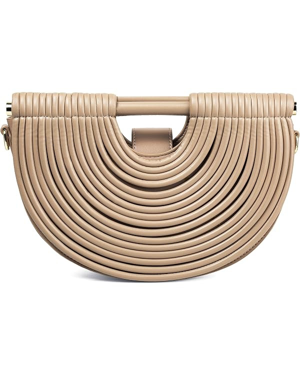Handwoven Bread Women's Evening Clutch Top Handle Bag Shoulder Crossbody Creative Noodle Purses S... | Amazon (US)