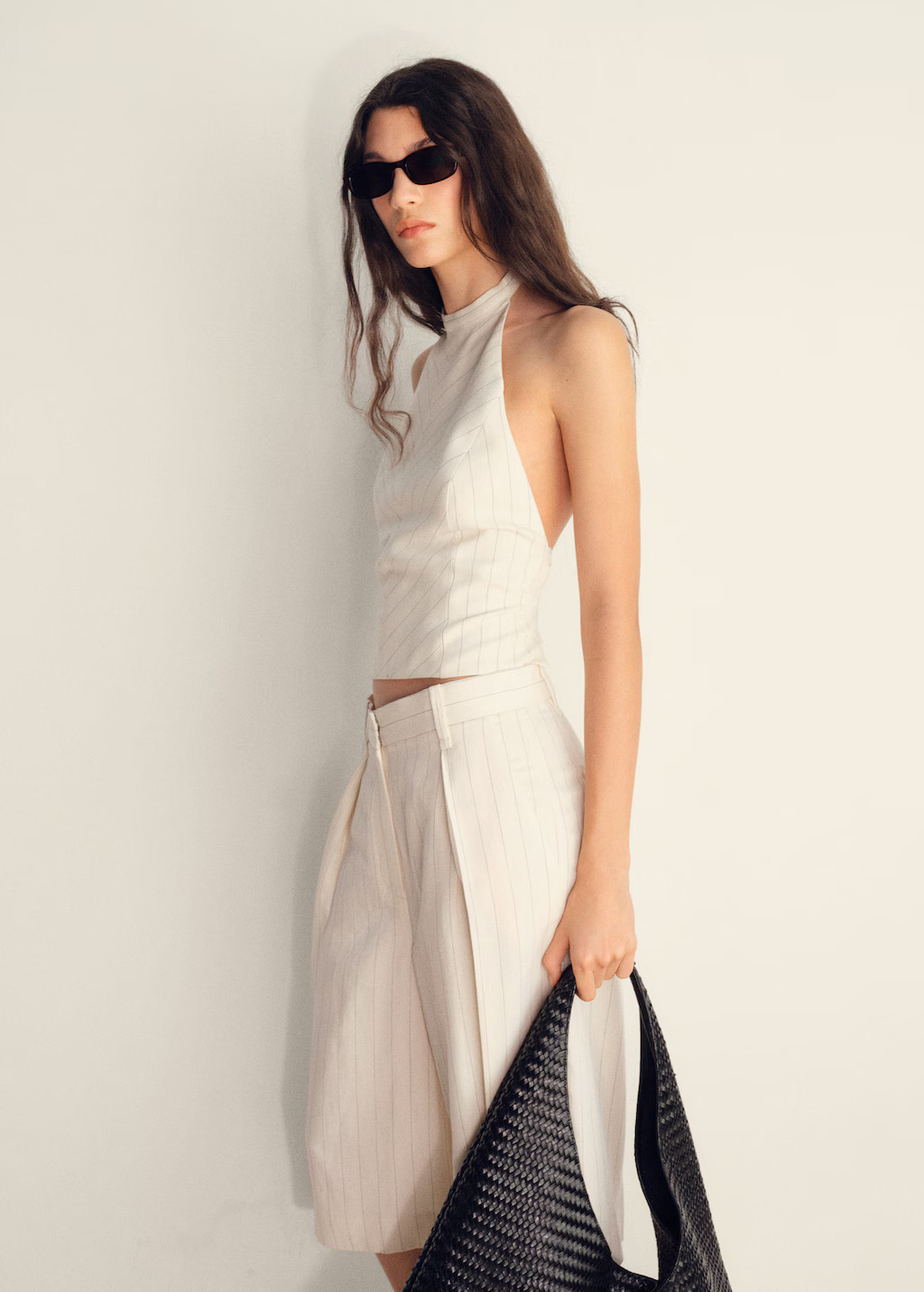 Striped halter-neck top | Mango (US/MX/AU)