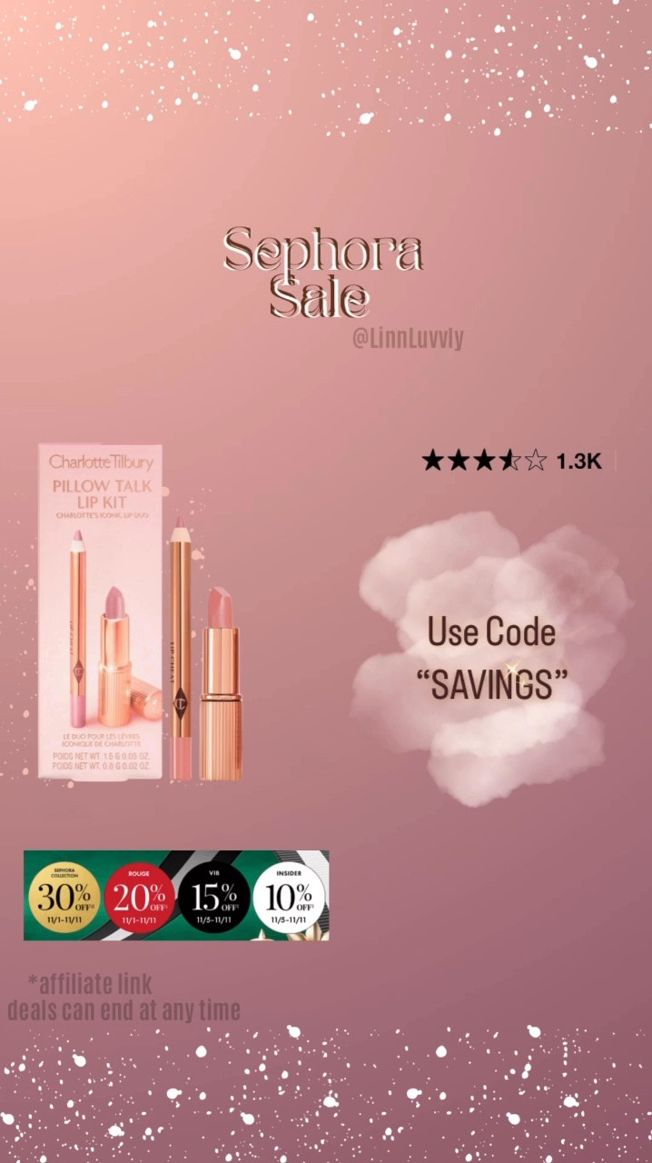 Charlotte Tilbury Mini Pillow Talk Lipstick & Liner Set🤍

#SephoraSale

#LTKGiftGuide 

#LTKBeauty #LTKFindsUnder50