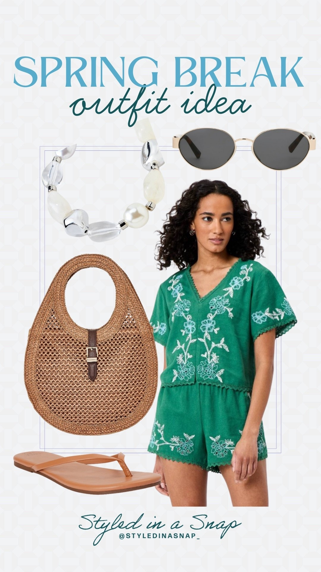 This green embroidered, linen set from Target is adorable and so affordable. I can’t believe how cute this necklace is and this bag looks expensive. This would be such a good spring break outfit with its gorgeous beach vibes! 

#LTKSeasonal #LTKPetite #LTKOver40