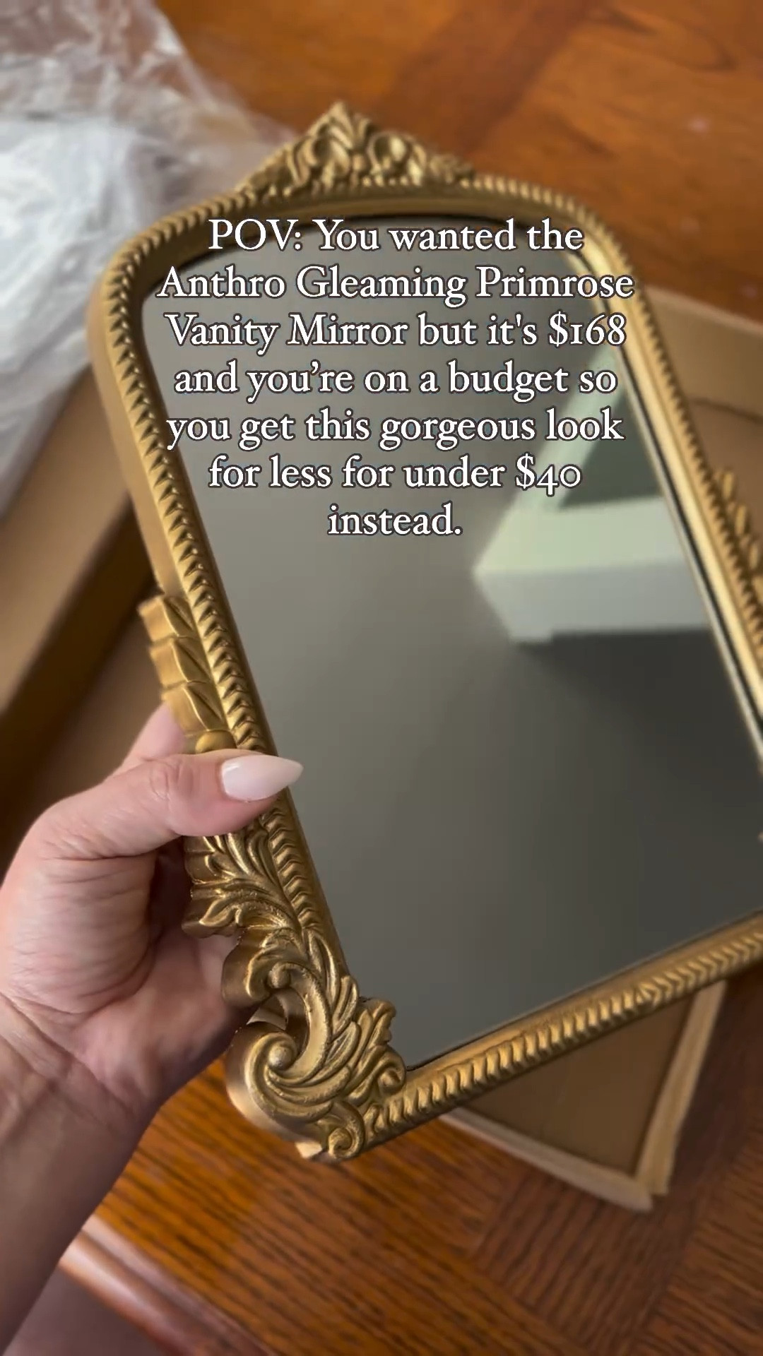 It’s so dreamy. ✨

A good quality, vintage vibing, gold finished vanity mirror under $40? Yes please. 🩷


Gold mirror, Anthropologie look for less, gifts for her, gifts under $30, 

#LTKFindsUnder50 #LTKHome #LTKGiftGuide