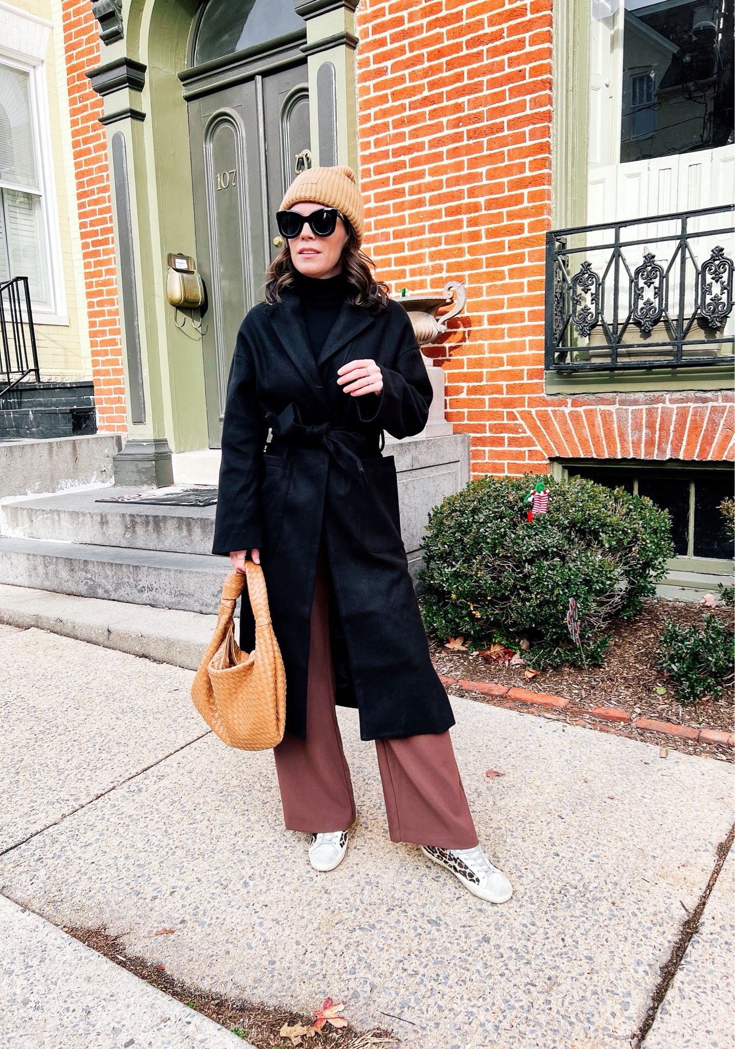 Winter outfit, black long coat, my favorite wide leg trousers 

#LTKSeasonal