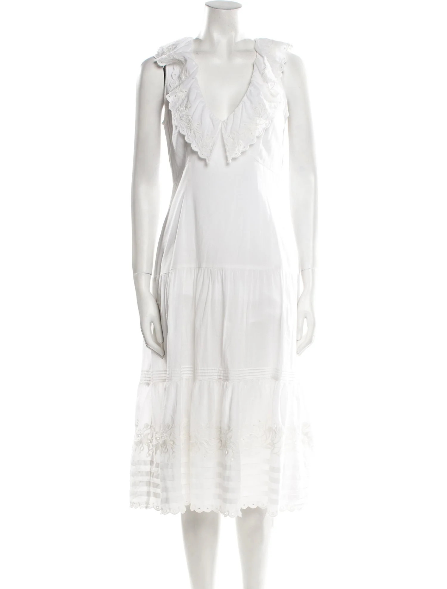 V-Neck Midi Length Dress | The RealReal