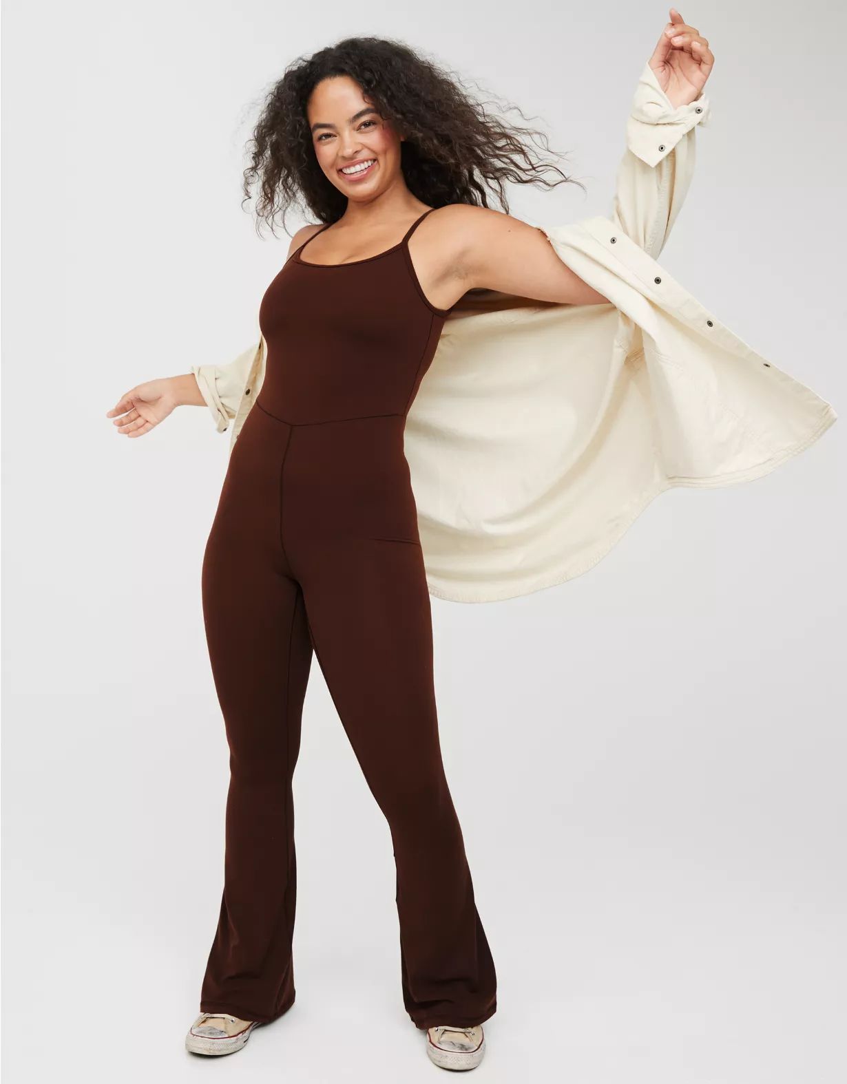 OFFLINE By Aerie Real Me Xtra Flare Jumpsuit | Aerie