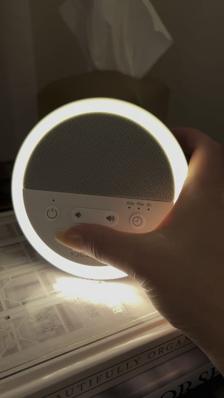 Amazon find. Sleep machine with soft Amber night light, 20 sounds from white noise, fan sounds, nature sounds, classical baby lullabies, sushing sound, heartbeat noise to soothe infants. Noise timer. Dimmable light. A little less than $20. My favorite sound machine! Neutral modern sleek aesthetic. #nursery #babyshower #wellness #sleepk

#LTKkids #LTKbaby #LTKVideo