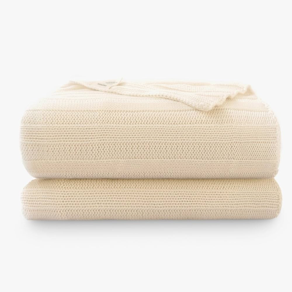 Cozytoon Cotton Knitted Throw Blanket - 100% Cotton Breathable All-Season Knit Throw Blankets for... | Amazon (CA)