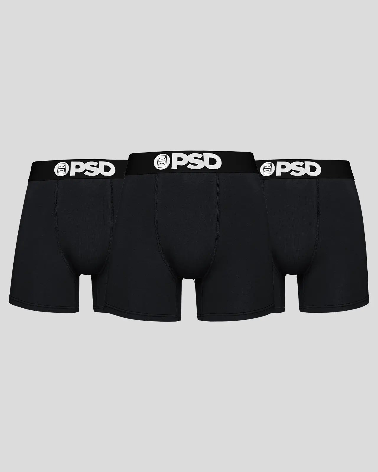 Solids 3 Pack - Black | Mid Length - Cotton | PSD® | PSD