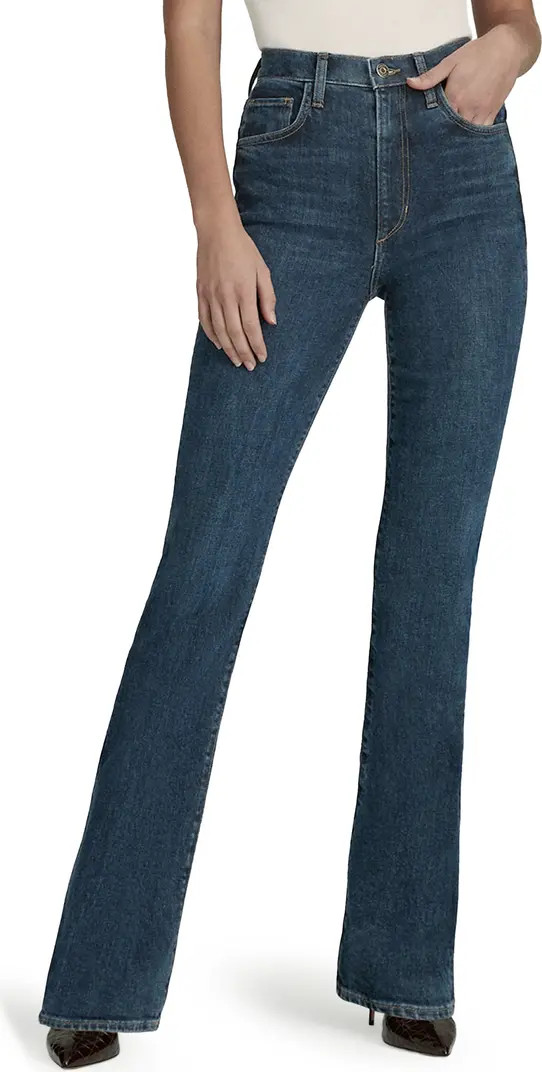 The Valentina Super High Waist Mini Bootcut Jeans | Nordstrom
