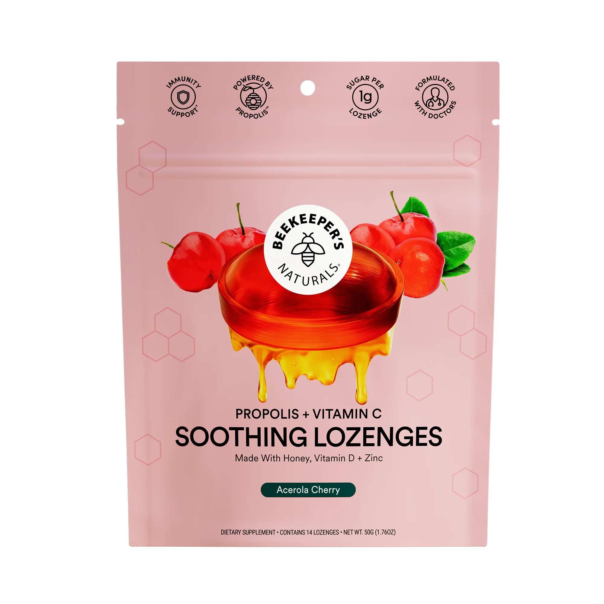 Cherry + Vitamin C Soothing Lozenges | Beekeepers Natural's