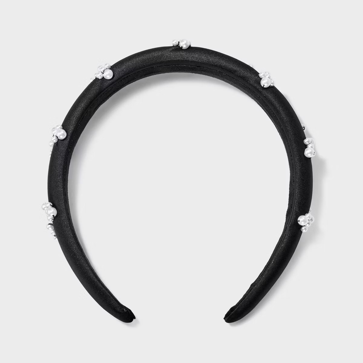 Nylon Puff Pearl Headband - A New Day™ Black | Target