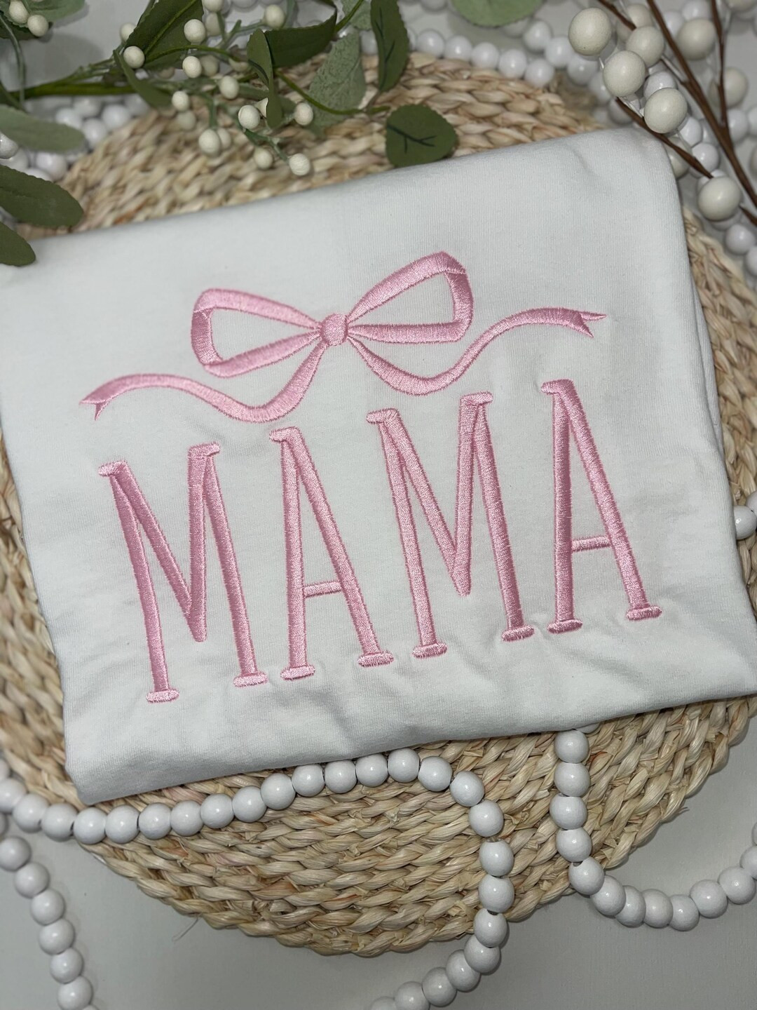 Trendy and Cute Bow Mama Shirt, Sweatshirt With Bow, Mama Top, Dainty Embroidered Bow Long Sleeve... | Etsy (US)