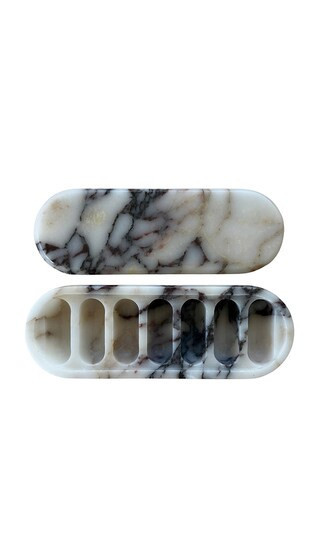 Lauren Elizabeth Marble Pill Box in Black, White. | Revolve Clothing (Global)