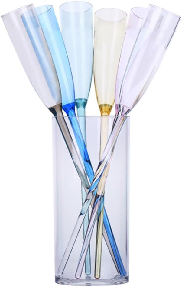 Hemoton 1 Set Whiskey Tumbler, Unbreakable Flutes ,Acrylic Flutes With Acrylic Base,Baseless Wine... | Amazon (US)