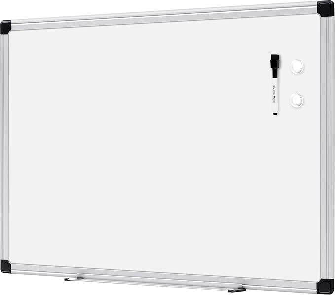 Amazon Basics Magnetic Dry Erase Whiteboard, 24" x 18", Aluminum Frame, Silver/White, Presentatio... | Amazon (US)
