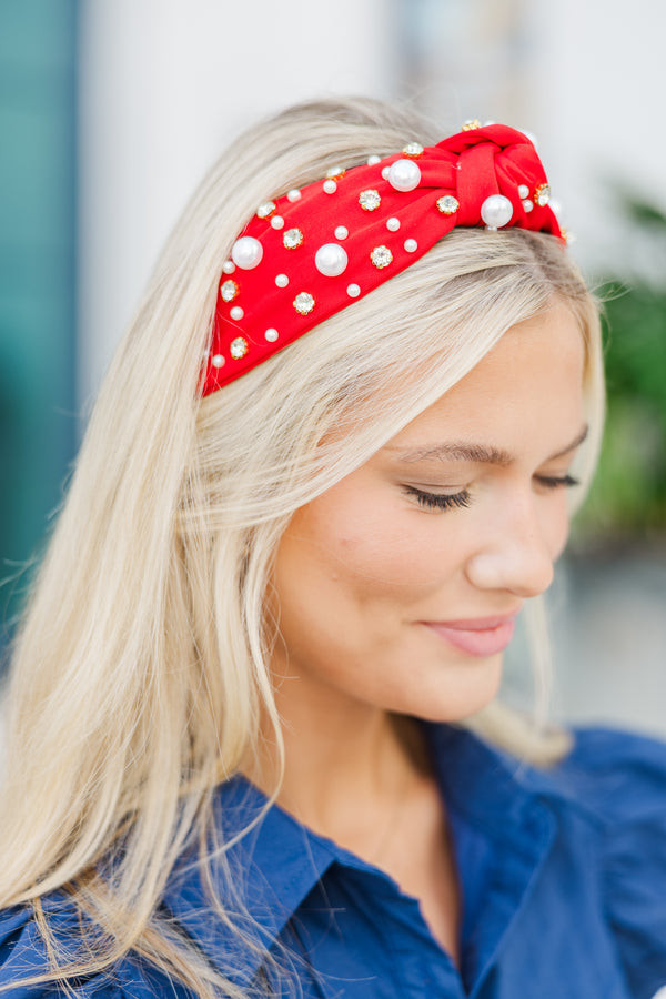 All in Red Embellished Headband | The Mint Julep Boutique