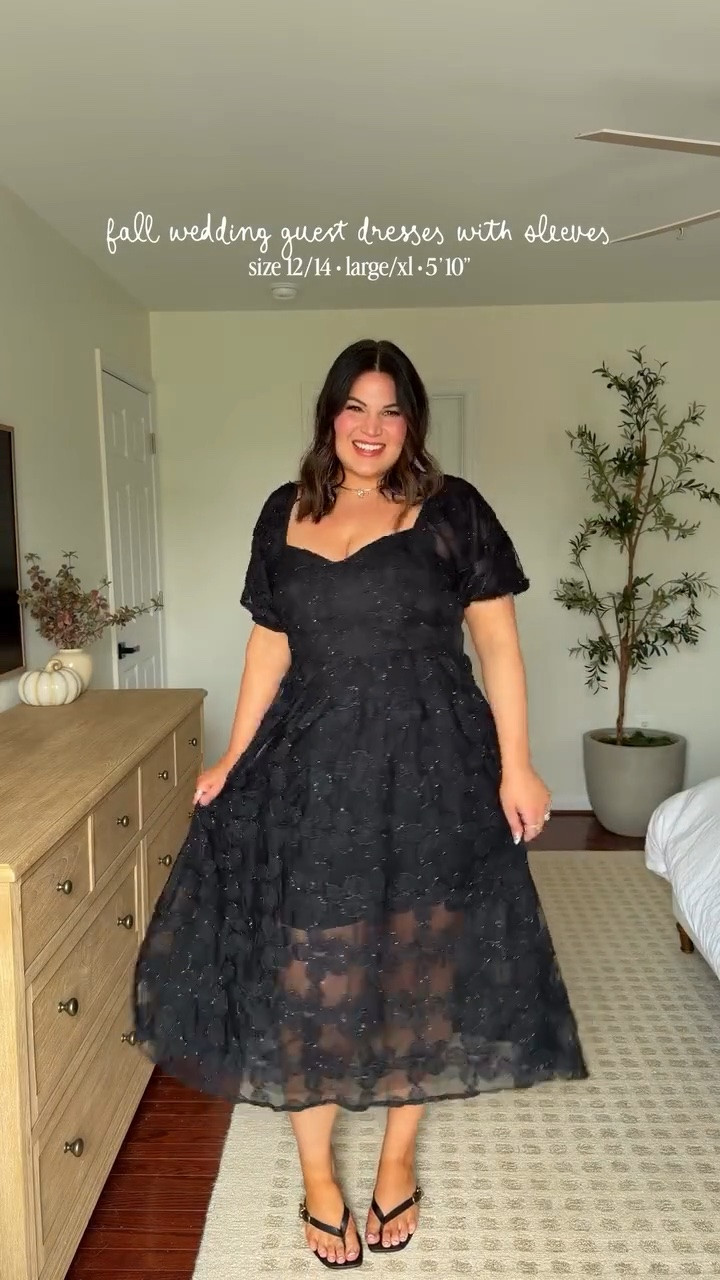 Fall wedding guest dresses with sleeves! 

Wearing a size xl in all!

#LTKWedding #LTKMidsize #LTKSeasonal