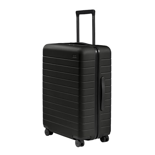 Away Medium Checked Luggage - 26-Inch Lightweight Hardside Suitcase with Custom WhisperGlide 360° Wheels, Interior Compression System, TSA-Accepted Lock - Jet Black | Amazon (US)