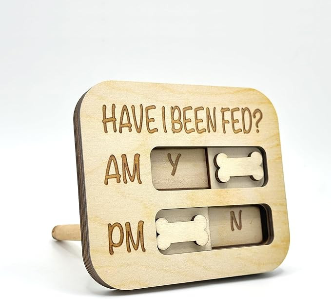 Dog Feeding Reminder Magnet AM/PM Dog Food Reminder Flip Sign for Fridge, Pet Care Organizer | Amazon (US)