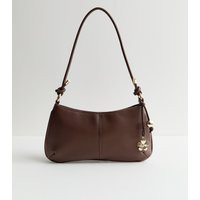 Brown Faux Leather Flower Charm Shoulder Bag New Look | New Look (UK)