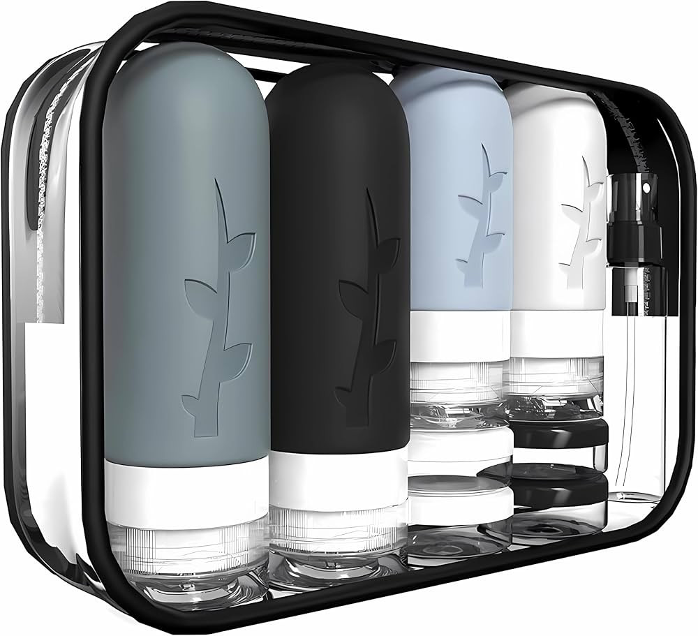 18pack Travel Bottles for Toiletries,TSA Approved Silicone Travel Containers jar for Toiletries,L... | Amazon (US)