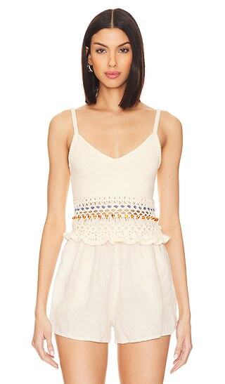 Casimir Beaded Top in Ivory | Revolve Clothing (Global)