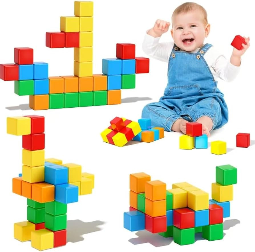 KAEILORU Magnetic Blocks Magnetic Building Cubes for Kids Toddlers (20pcs) | Amazon (US)