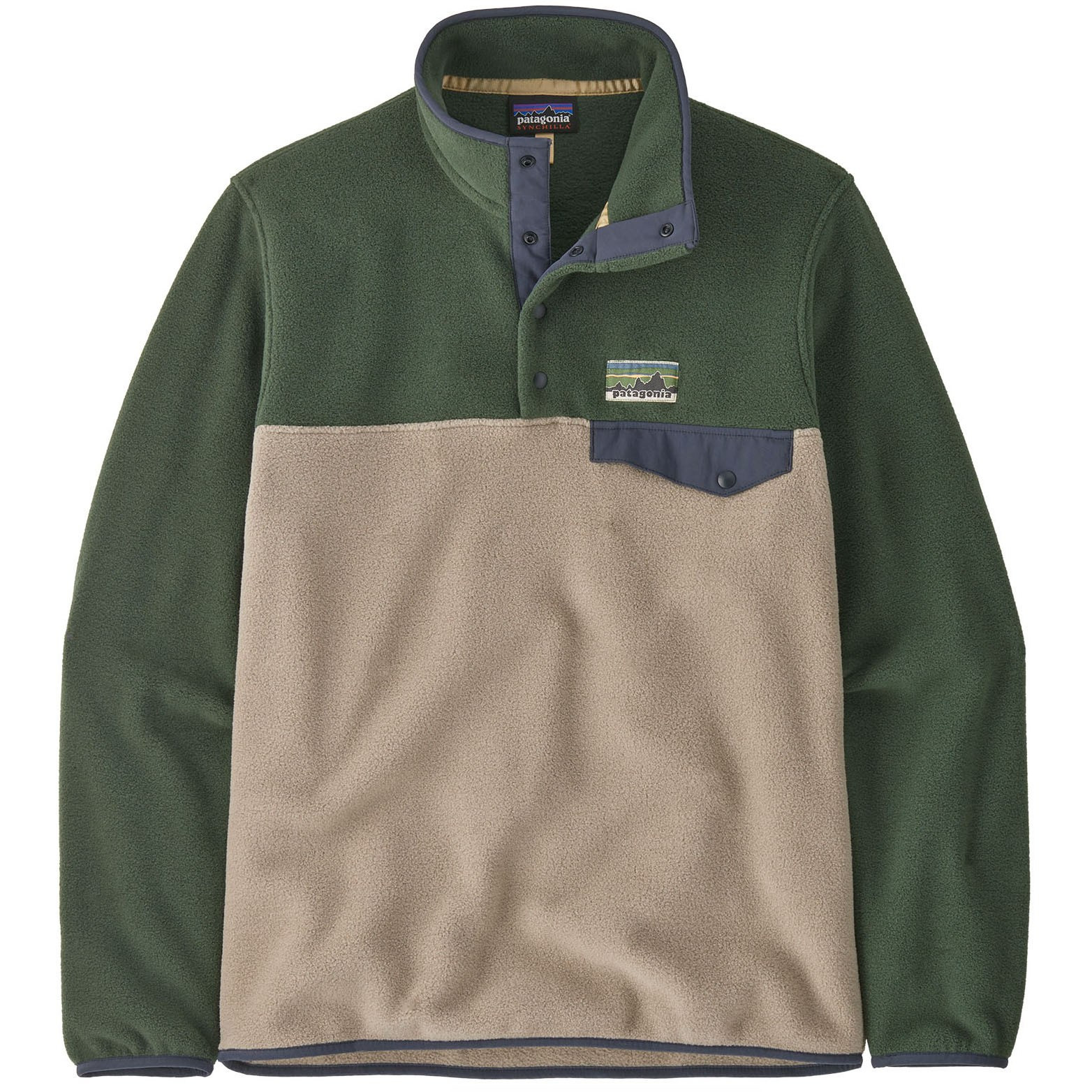 Patagonia Men's Lightweight Synchilla Snap-T Fleece Pullover Khaki L | REI