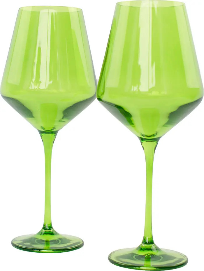 Estelle Colored Glass Set of 2 Stem Wineglasses | Nordstrom | Nordstrom