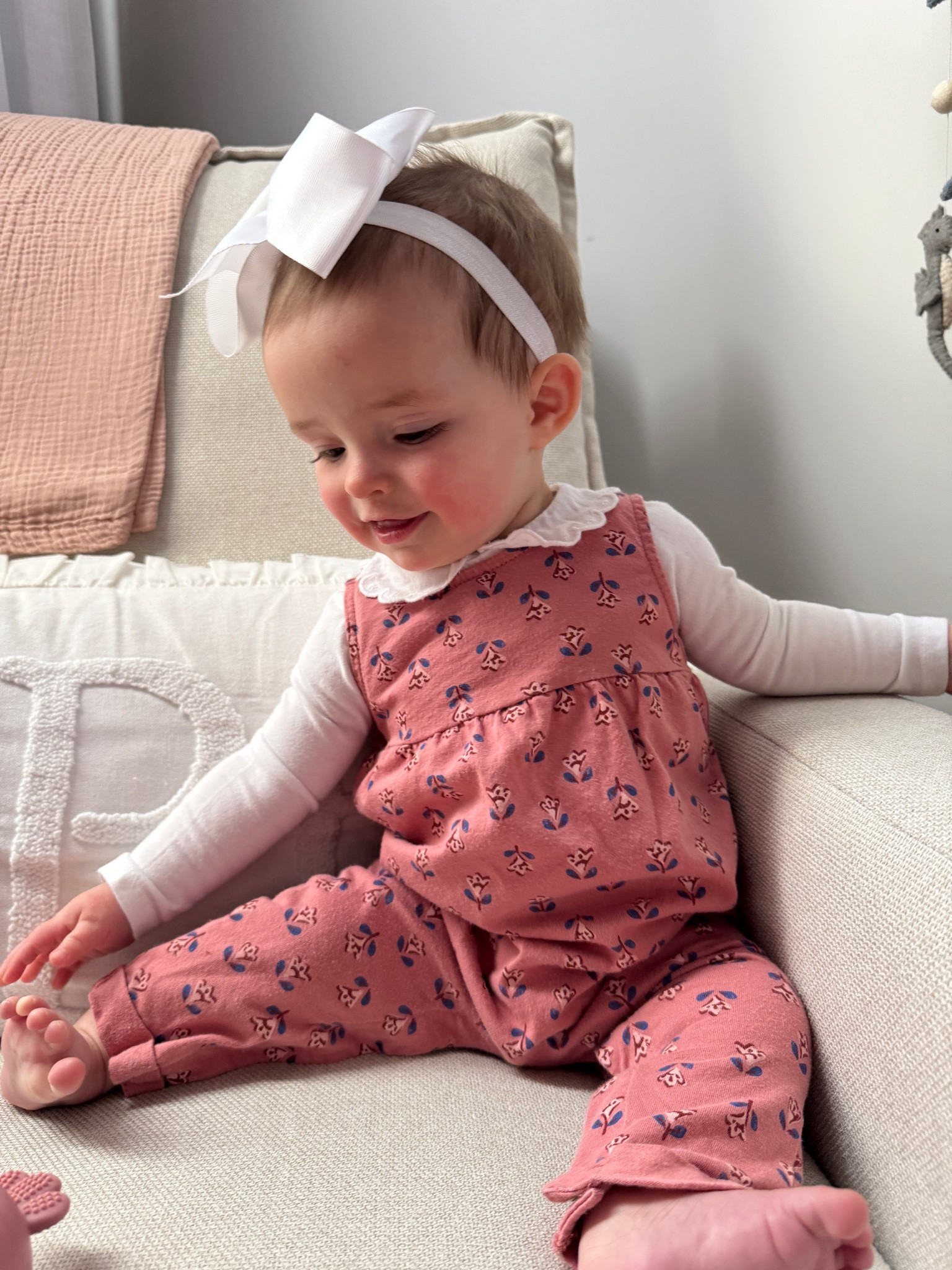 Outfit is old and hand-me-down!!
White onesie with ruffle collar is H&M. Jumpsuit is Carter’s! Bow is Amazon 

#LTKSeasonal #LTKBaby