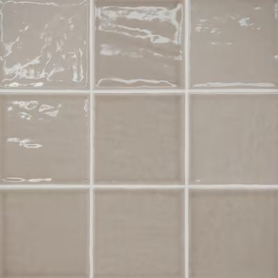Bedrosians Marin Cliff (Taupe) 4-in x 4-in Glossy Ceramic Subway Wall Tile (5.49-sq. ft/ Carton) | Lowe's