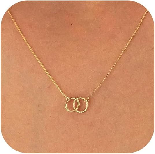 HANLI 14K Gold Plated Necklaces for Women - Dainty Butterfly, Star of David, Moon and Star, Sun, ... | Amazon (US)