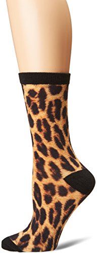 K. Bell Socks Women's Leopard Print Crew | Amazon (US)