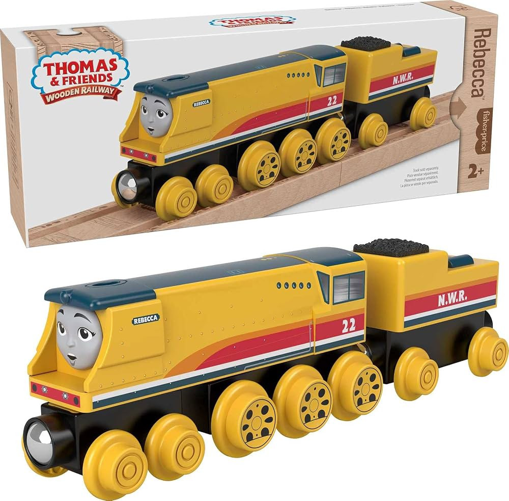 Thomas & Friends Wooden Railway Toy Train Rebecca Push-Along Wood Engine & Coal Car For Toddlers ... | Amazon (US)